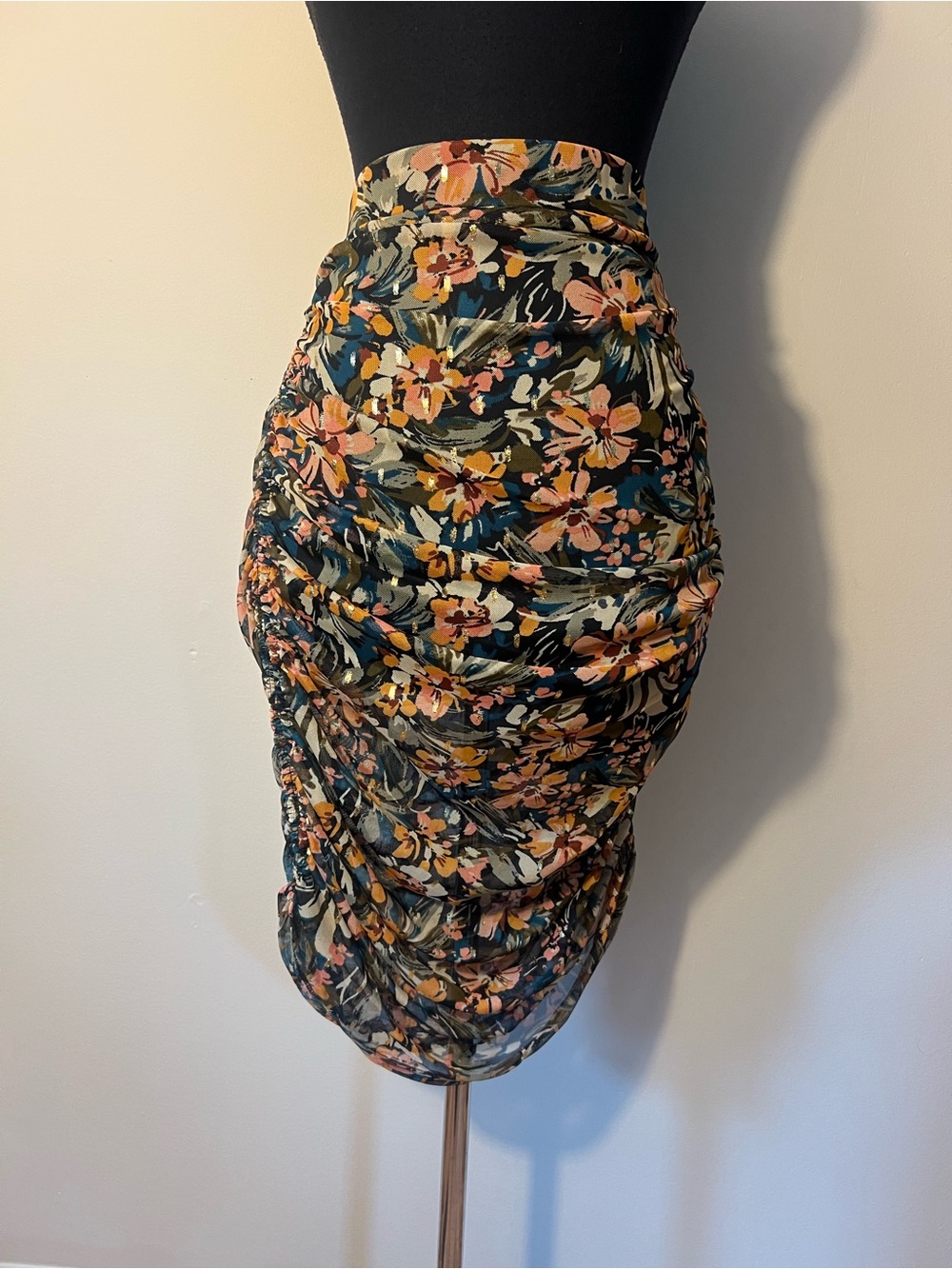 Rich & Famous Floral Midi Skirt